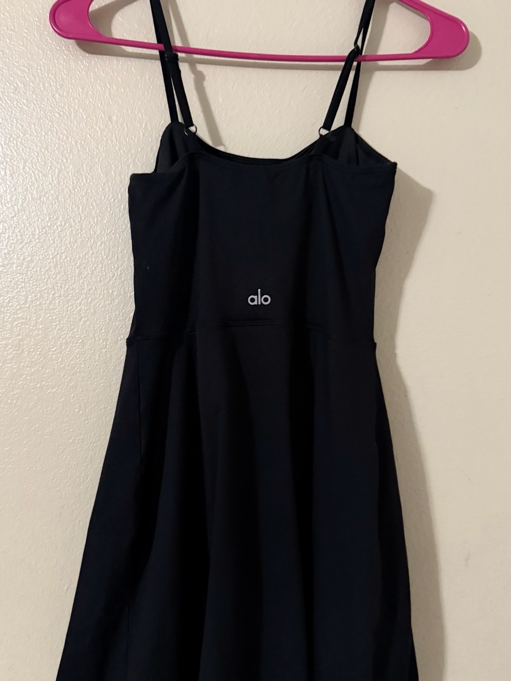 ALO Yoga Black Midi Strappy Fit Dress